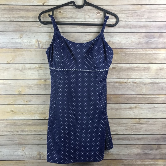 L.L. Bean Other - L.L. Bean Polka Dot Swimsuit Dress (Bin: AA10)